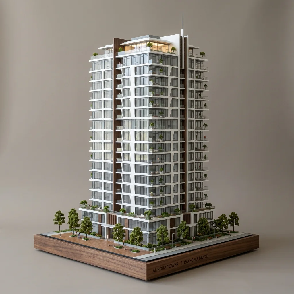 Architectural model daylight details